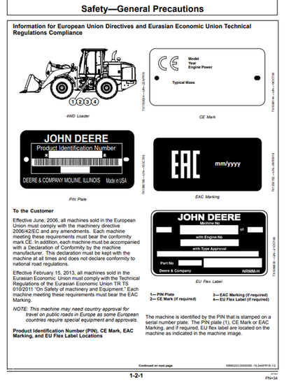 John Deere 824K Loader Operation & Maintenance Manual