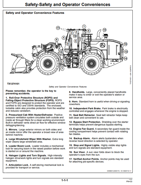 John Deere 824L 4WD Loader Manual OMT426214X19
