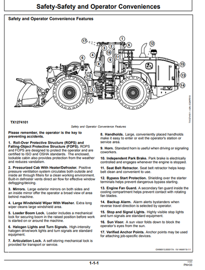 John Deere 824L 4WD Loader Manual OMT426214X19