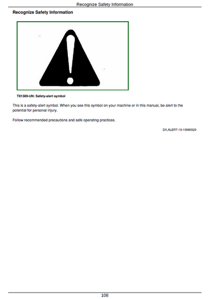 John Deere 8295RT-8345RT Tractor Troubleshooting Manual TM104419 PDF