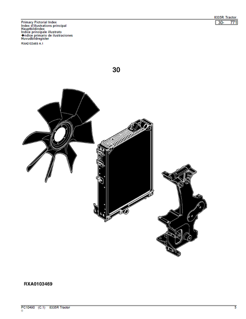 John Deere 8335R Tractor Illustrated Parts Catalogue Manual PDF