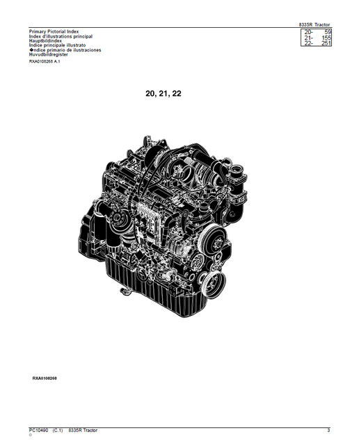 John Deere 8335R Tractor Parts Manual & Illustrated Catalogue PDF