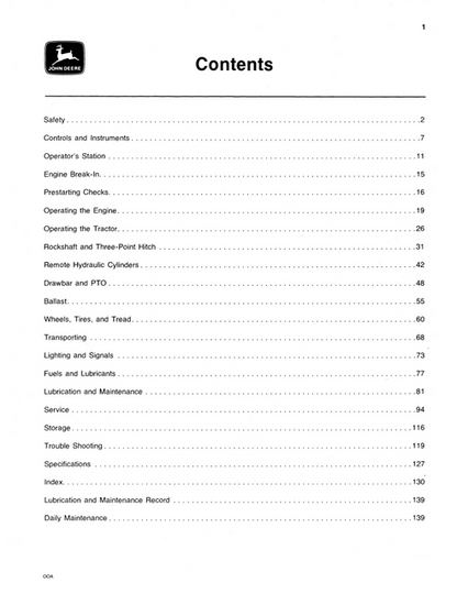 John Deere 8440 And 8640 Agricultural Tractor Manual PDF