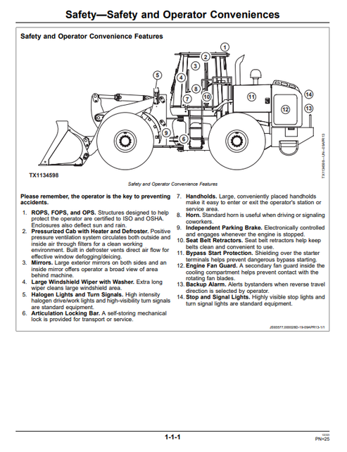 John Deere 844K Series II Loader Operator & Maintenance Manual