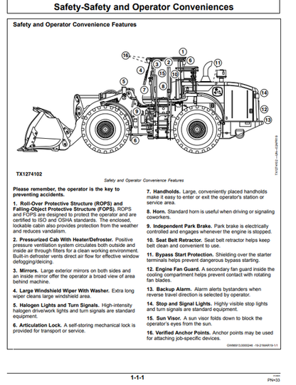 John Deere 844L 4WD Loader Manual OMT426216X19