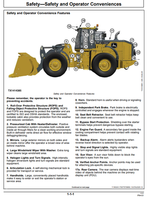 John Deere 844 X & 904 X Loader Operation Manual PDF