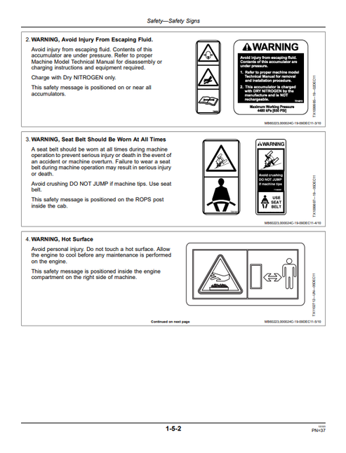 John Deere 850J Crawler Dozer Technical Operator Manual