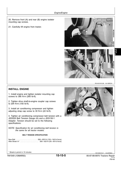 John Deere 8570-8970 Tractor Service & Workshop Repair Manual