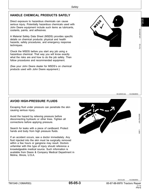 John Deere 8570 8770 8870 8970 Tractor Technical Repair Manual