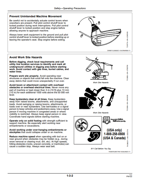 John Deere 85D Excavator Manual PDF OMT239670