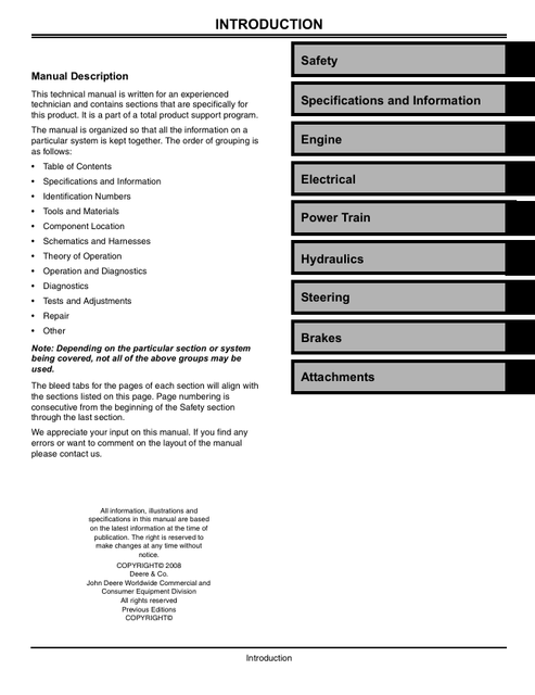 John Deere 8700 8800 Fairway Mower Technical Service Manual TM107919