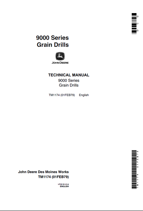 John Deere 9000 Grain Drill Technical Manual TM1174