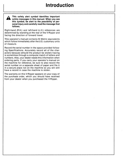 John Deere 910 V-Ripper Operating & Maintenance Manual OMA50545