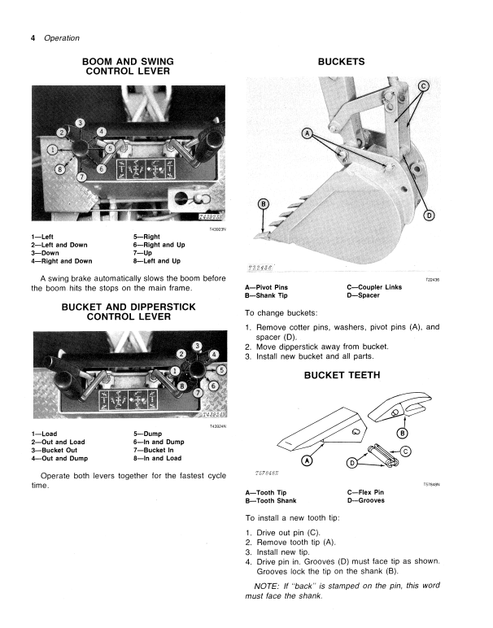 John Deere 9250A 9450 9550 Backhoe Operator & Maintenance Guide