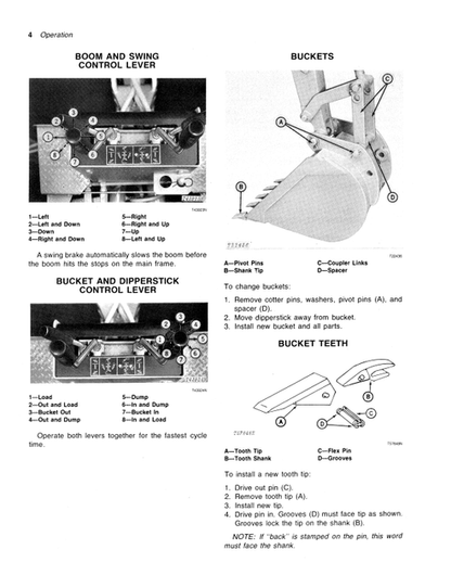 John Deere 9250A 9450 9550 Backhoe Operator & Maintenance Guide