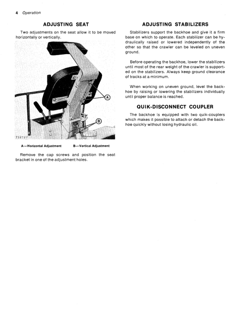 John Deere 9250 Backhoe Operator & Maintenance Guide for JD Crawlers