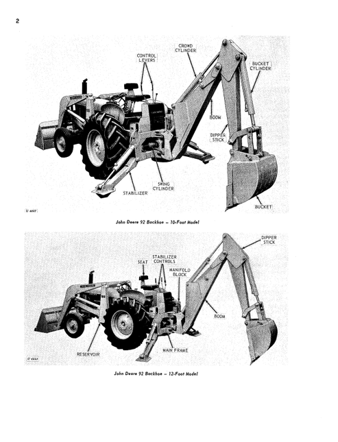 John Deere 92 Backhoe Operation & Maintenance Manual