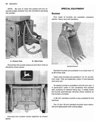 John Deere 9300 Backhoe Technical Operator Manual