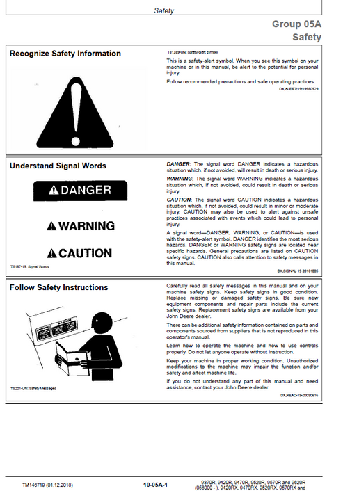 John Deere 9370R-9620RX Tractor Service Diagnostic Repair Manual PDF
