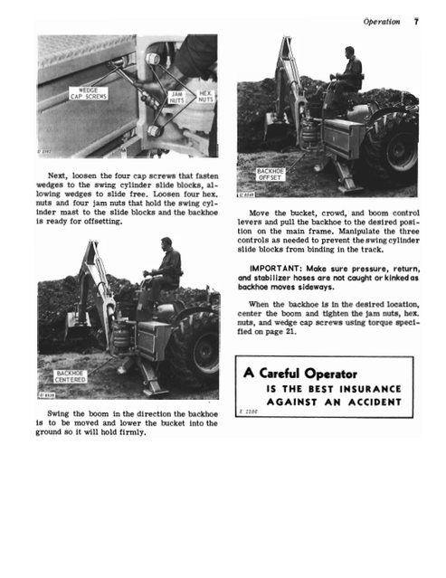 John Deere 93A & 95A Backhoes Operating & Maintenance Manual PDF