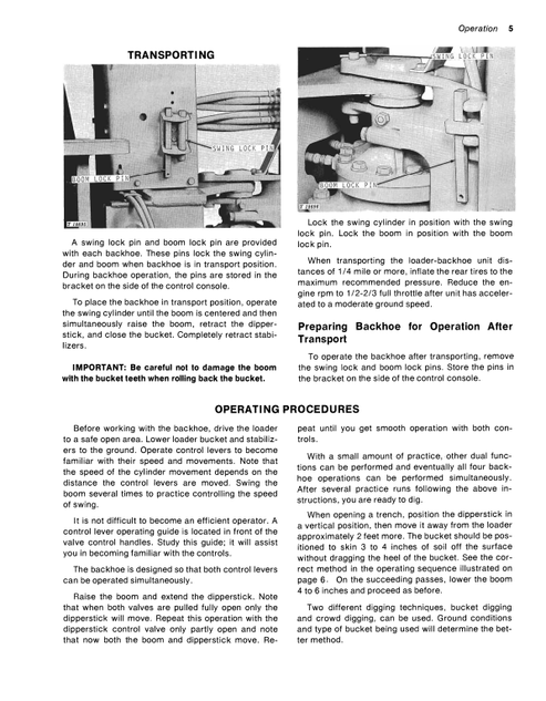John Deere 93A Backhoe Attachment Operator Guide OMT33071
