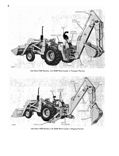 John Deere 9400 Backhoe Operation & Maintenance Manual