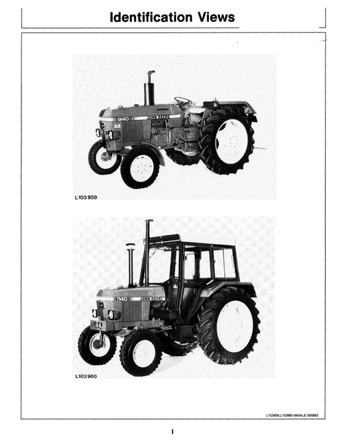 John Deere 940 1040 & 1140 Agricultural Tractor Operator Guide