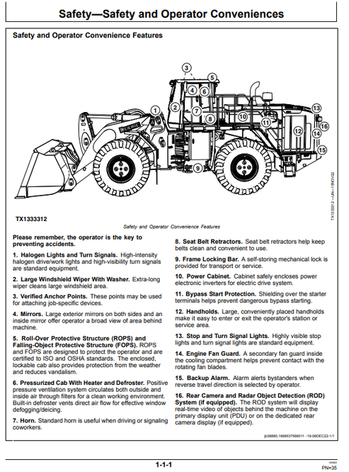 John Deere 944 X Loader Operation & Maintenance Manual