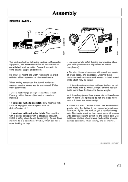 John Deere 945 Rotary Impeller Mower Conditioner Pre Delivery Manual