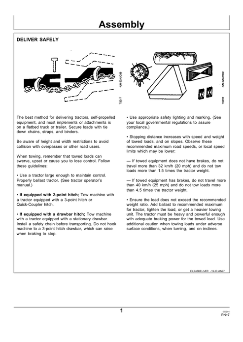 John Deere 945 Rotary Roll Mower Conditioner Pre Delivery Manual