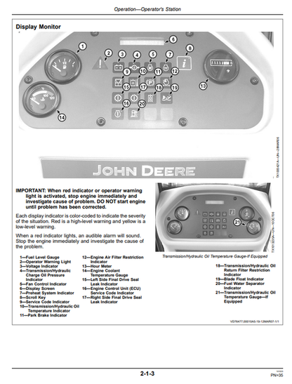 John Deere 950J Crawler Dozer Technical Operator Manual
