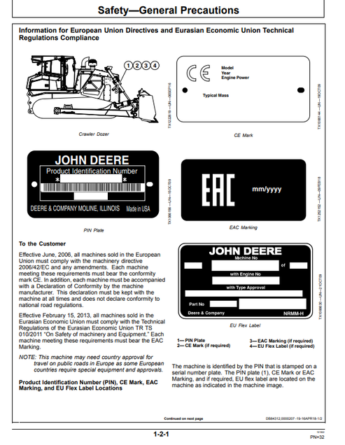 John Deere 950K Crawler Dozer Technical Operator Manual