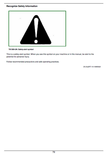 John Deere 9650 9750 STS Combine Troubleshooting Service Manual