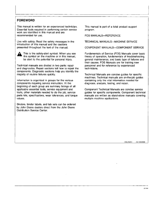 John Deere 992D-LC Excavator Repair & Workshop Manual TM1463