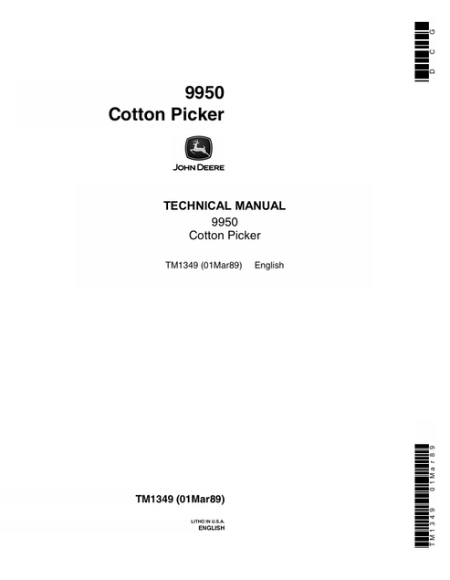 John Deere 9950 Cotton Picker Technical Manual TM1349 PDF