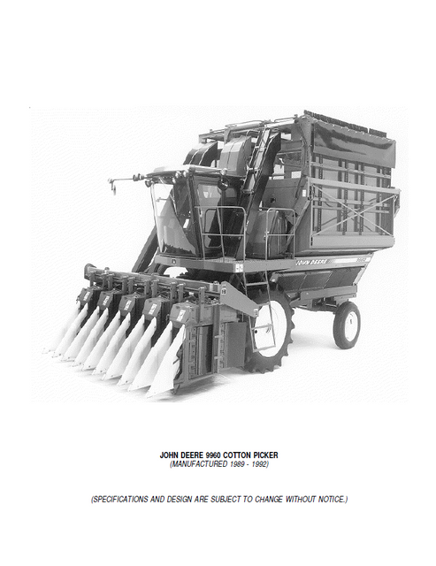 John Deere 9960 Cotton Picker Parts Manual PC2260 PDF