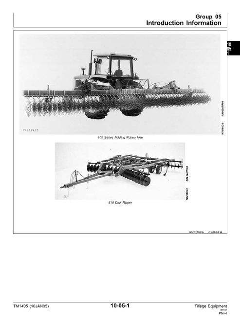 John Deere Agricultural Implement Technical Manual TM1495 PDF