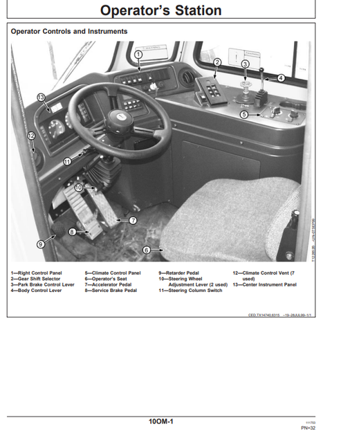 John Deere B25C Articulated Dump Truck Manual OMT167174