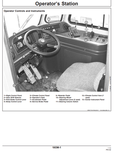 John Deere B25C Articulated Dump Truck Manual OMT167174