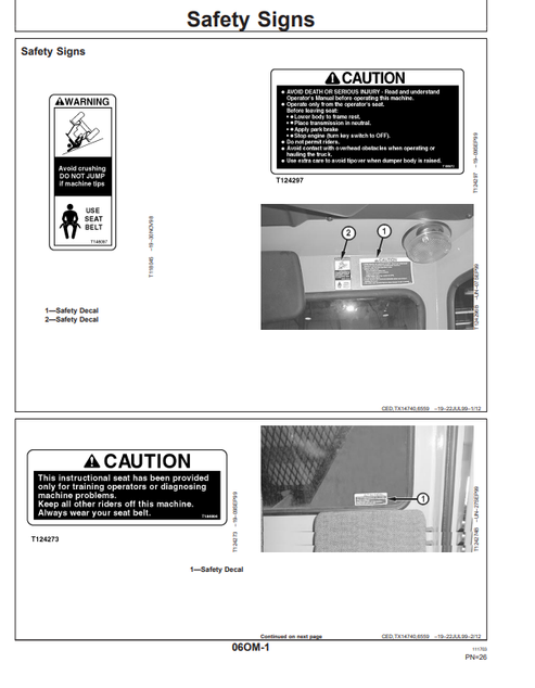 John Deere B25C Dump Truck Operator Manual PDF