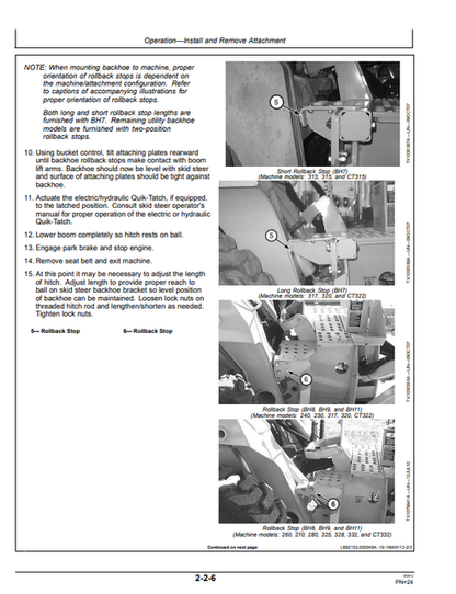 John Deere BH7-BH11 Utility Backhoe Manual OMT217884 PDF