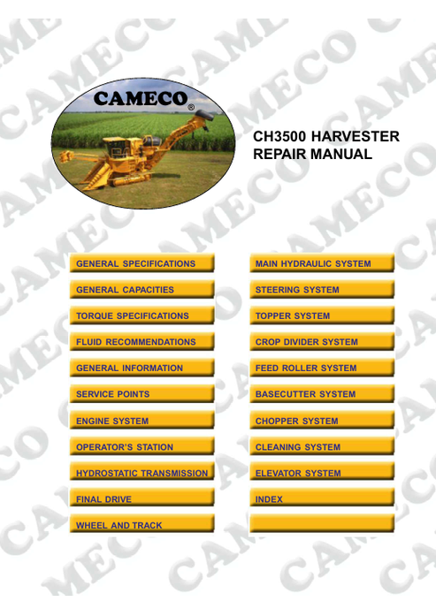 John Deere CH3500 Harvester Repair Manual PDF