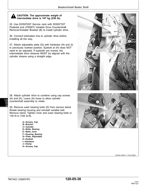 John Deere CTS Combine Repair & Diagnostic Manual TM1543