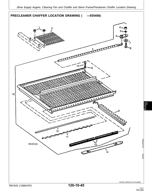 John Deere CTS Rice Combine Operation Maintenance & Repair Manual