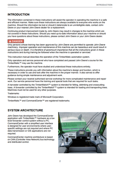 John Deere CommandCenter 1.25.X Display Manual F075313