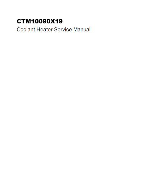 John Deere Coolant Heater Service Manual CTM10090X19