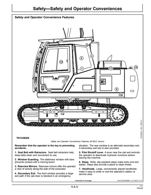 John Deere E130 E140LC Excavator Operation & Maintenance Manual