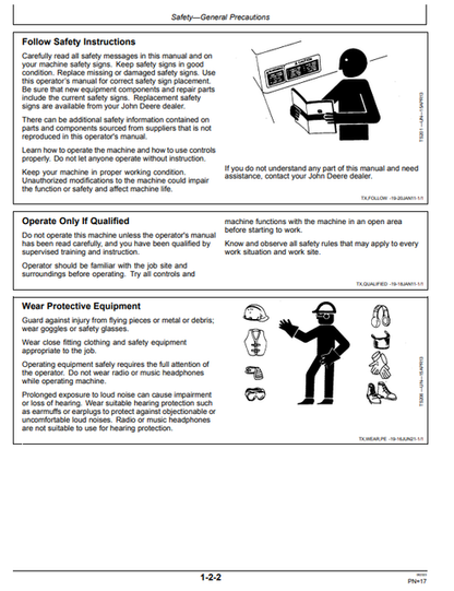 John Deere E18ZS Excavator Manual PDF OMT474367X19
