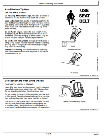 John Deere E36ZS Hydraulic Excavator Technical Manual PDF
