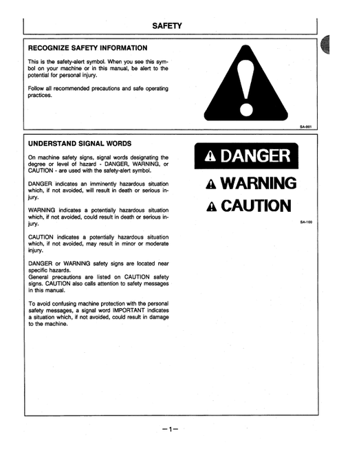 John Deere EX220-3 EX220LC-3 Hydraulic Excavator Operator Manual PDF